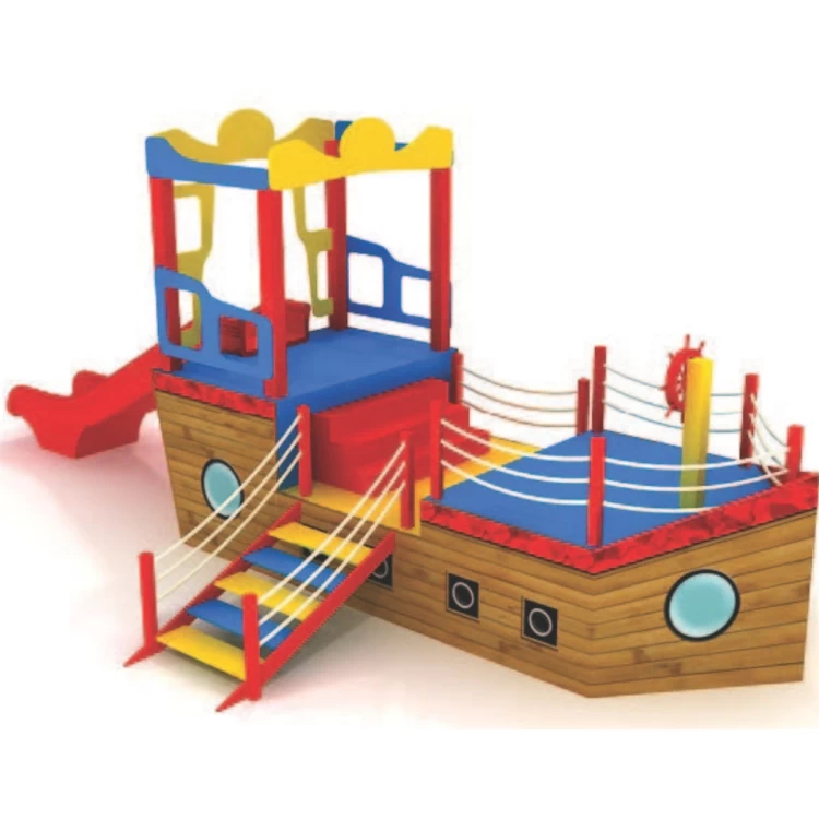 Ahşap Çocuk Oyun Parkı Gemi Figürlü