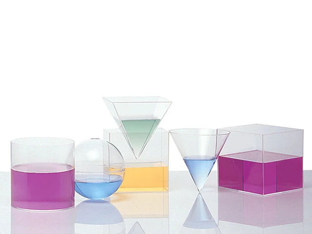 Geometrik Cisimler Sıvı Hacim Ölçüm Seti 6 Şekil