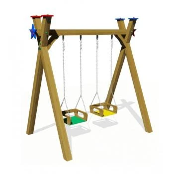 Ahşap İkili Salıncak