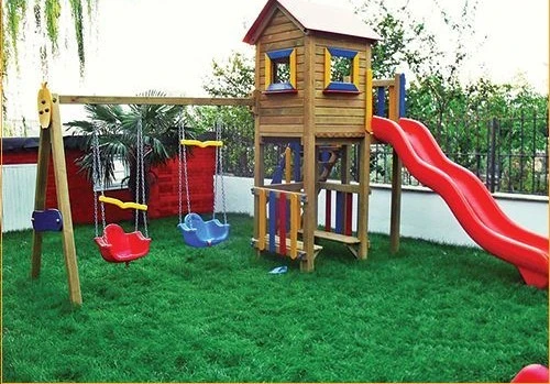 Tek Kuleli Kaydıraklı Salıncaklı Oyun Parkı 5x5 m
