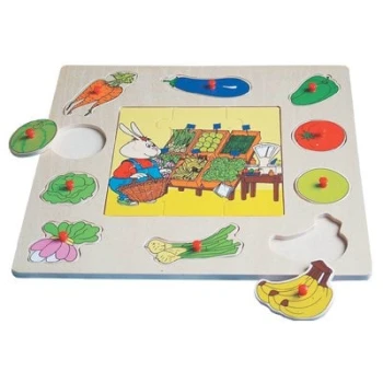 Meyve Sebze Puzzle 30x30 cm Tokmaklı