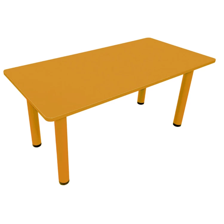 Ahşap 60x120 Turuncu Masa Metal Ayaklı