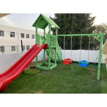 Ahşap Tek Kuleli Oyun Parkı