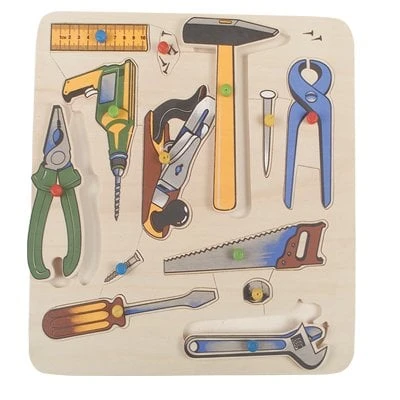 Ahşap Marangoz Aletleri Puzzle 13 Parça