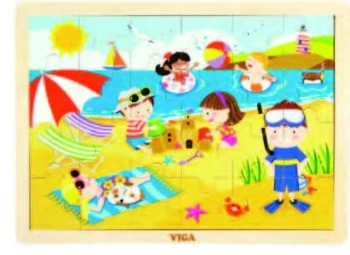 Yaz Temalı Ahşap Puzzle 20 Parça