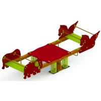 Anaokulu Dörtlü Raylı Tahterevalli 100x300