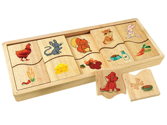 Hayvanlar ve Yiyecekleri Eşleştirme Puzzle