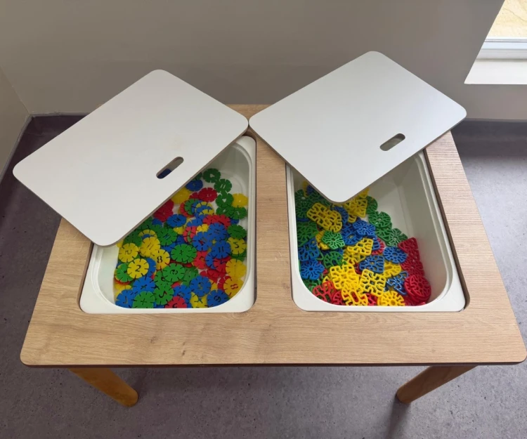 Çok Amaçlı Oyun Masası 2 Hazneli Kapaklı