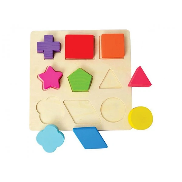 Geometrik Şekil Yerleştirme Tablası 21x21 cm