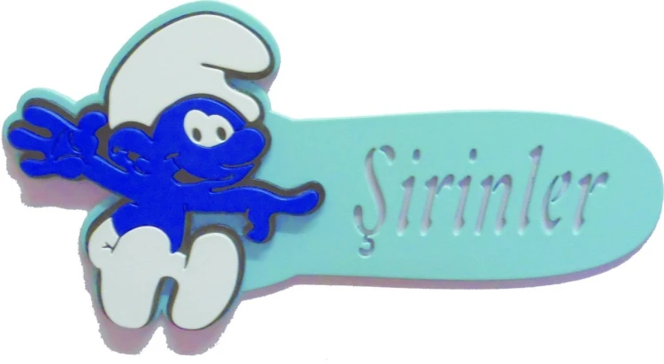 Şirinler Sınıf İsimliği 15x40 cm