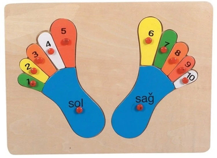 Ahşap Ayak Puzzle Sayılı