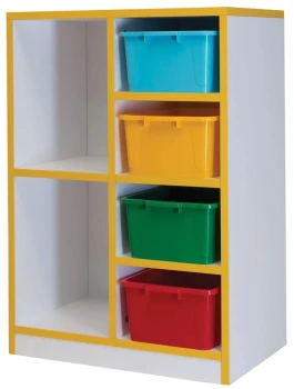 4 Kutulu 2 Raflı Dar Dolap 56x35x80 cm