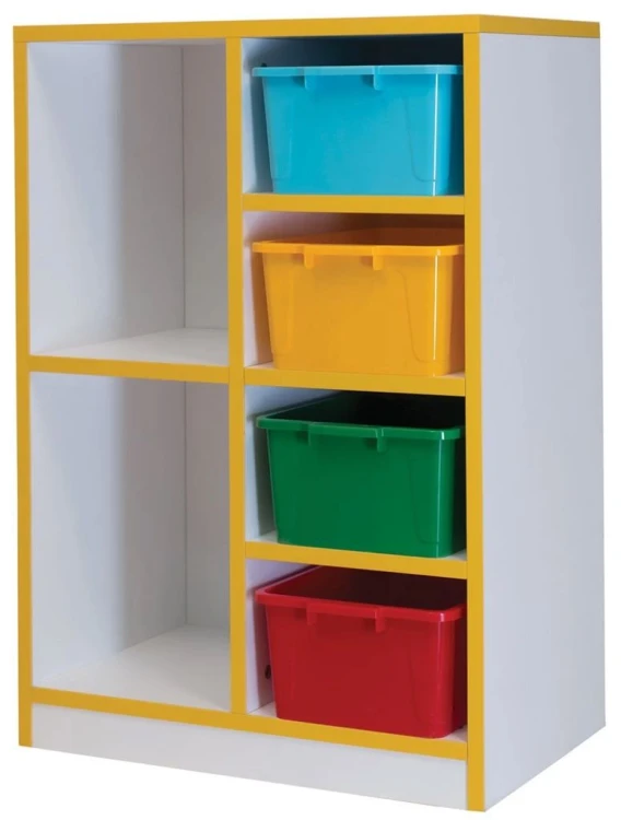 4 Kutulu 2 Raflı Dar Dolap 56x35x80 cm