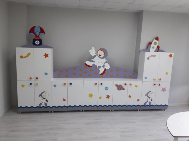 Galaksi Temalı Dolap Seti 320x35x205 cm
