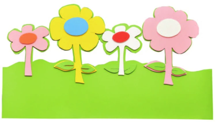 Ahşap Çiçek Bahçesi Duvar Figürü 60 cm