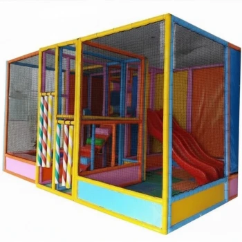 Çok Bölmeli Kaydıraklı Fileli Soft Play Oyun Alanı 400X600XH250