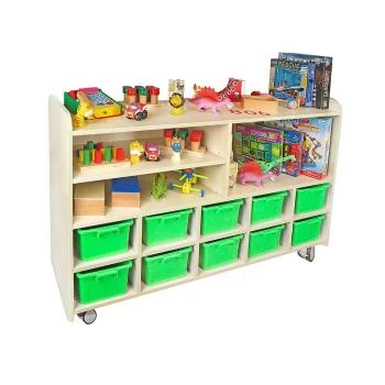 10 Gözlü ve 3 Raflı Pörtfolyö Dolabı Akçaağaç