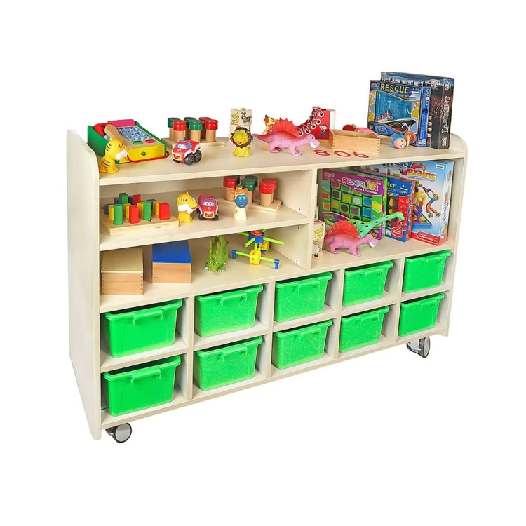 10 Gözlü ve 3 Raflı Pörtfolyö Dolabı Akçaağaç