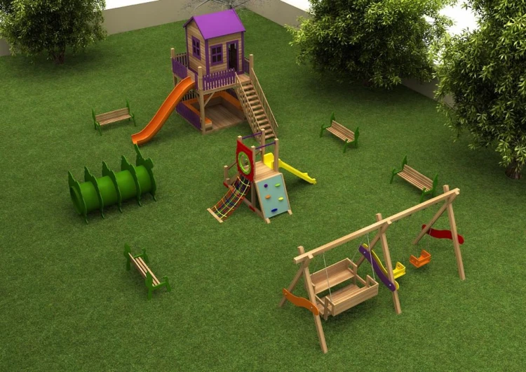 Bahçe Oyun Alanı Seti 12x12 m