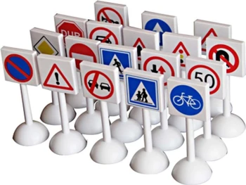 Plastik Trafik İşaretleri Seti Ayaklı