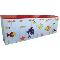 Anaokulu Balık Portmanto ve Ayakkabılık