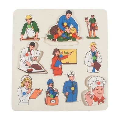 Ahşap Meslekler Puzzle 33x33 cm