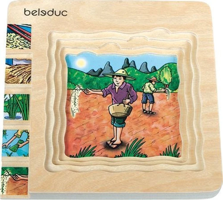Kat Kat Pirinç Ahşap Puzzle 30 Parça