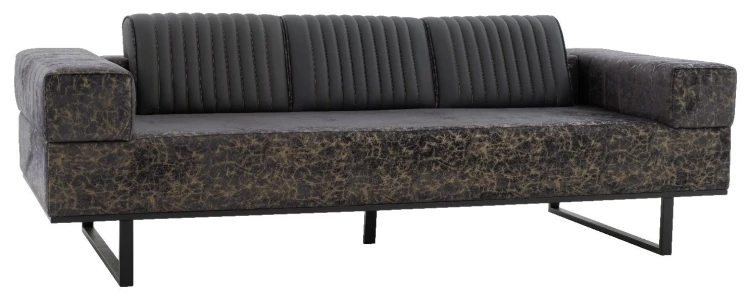 Üçlü Kanepe Suni Deri Metal Ayaklı 210 cm