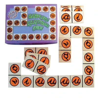 Harf Eşleştirme Dominosu 36 Kart