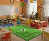 Futbol Desenli Anaokulu Sınıf  Halısı 200*290 cm