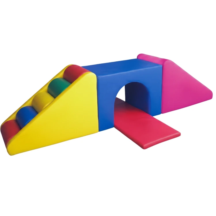 Silindir Merdivenli Tünel Geçişli Sünger Parkur Seti 240X120XH60