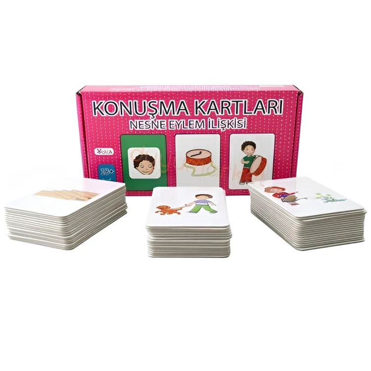 Konuşma Kartları Nesne ve Eylem İlişkisi Eğitici Kart Oyunu