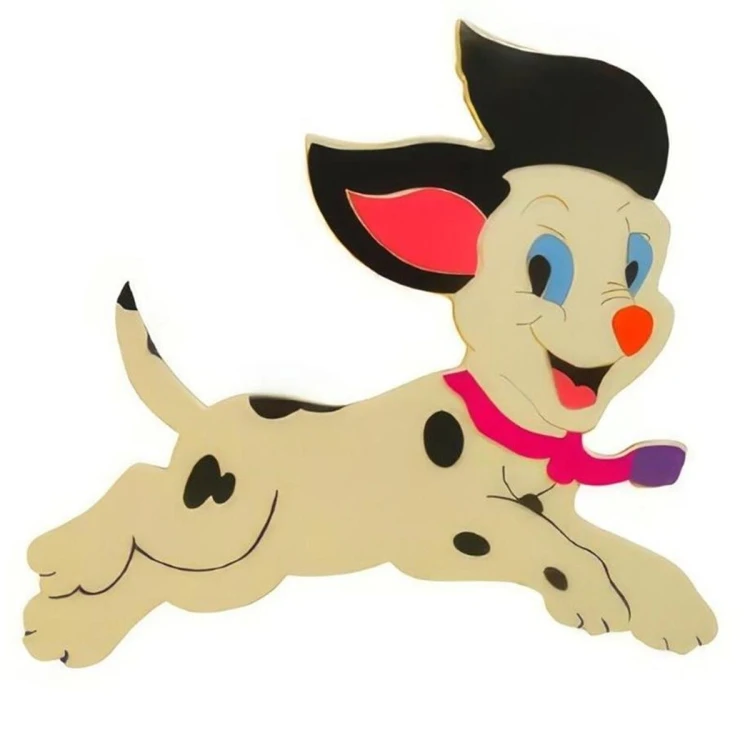 Ahşap Koşan Benekli Köpek Duvar Figürü 50 cm
