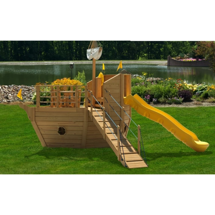 Ahşap Çocuk Oyun Parkı Gemi Figürlü-3