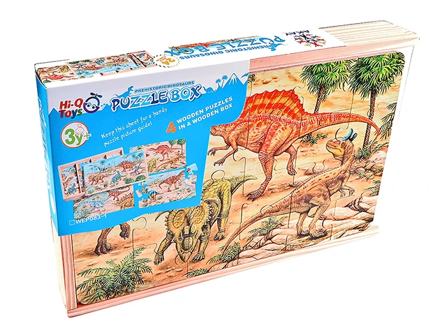 Dinozor Temalı Puzzle Seti 4x24 Parça