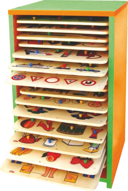 20'li Puzzle Dolabı 33x33 cm Puzzle Setli