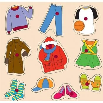 30X30 Ahşap Kıyafetler Puzzle