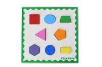 Ahşap 3 Boyutlu Geometrik Şekil Tablası 30x30 cm