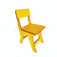 Sarı Ahşap Anaokulu Sandalye