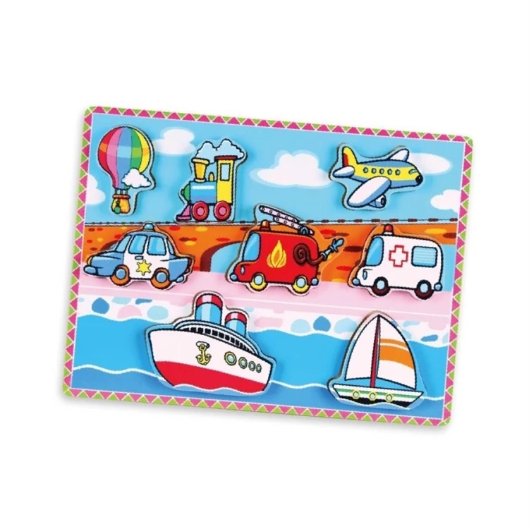 Ahşap Taşıtlar 3D Puzzle 8 Parça