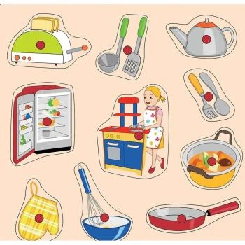 30X30 Ahşap Mutfağımız Puzzle