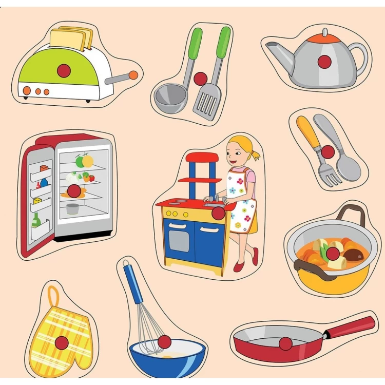 30X30 Ahşap Mutfağımız Puzzle