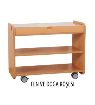 Tekerlekli Fen ve Doğa Köşesi Dolabı