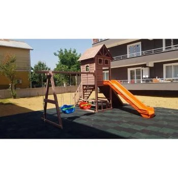 Ahşap Tırmanmalı Oyun Parkı