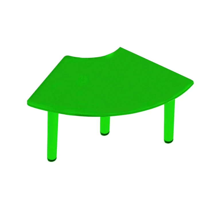 Ahşap Yeşil Çeyrek Masa Metal Ayaklı