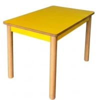 60x120 cm Anaokulu Sarı Bazalı Masa