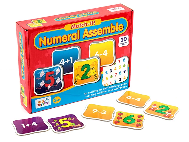İşlem Eşleştirme Puzzle Kartları 30 Çift