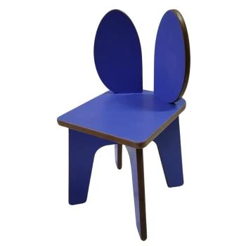 Tavşan Figürlü Ahşap Çocuk Sandalyesi