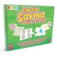 Edukido Eğitici Oyuncak Eşleştir Mukavva Puzzle Sayma