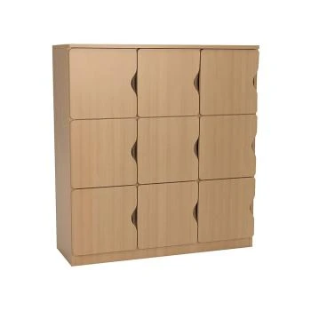 Anaokulu 9 Kapaklı Kayın Öğrenci Dolabı